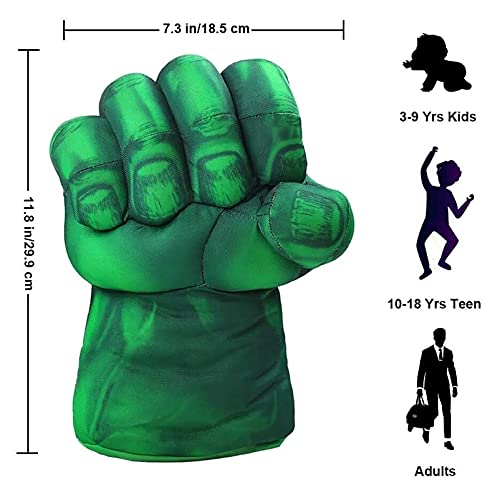 SPOTOR Guantes grandes puños, guantes de boxeo de Hulk Boxeo Guante suave, fiesta Cosplay Guantes de vestuario de peluche juguete para niños Guantes de boxeo Capitán América Boxeo Juguete Juguete Supe