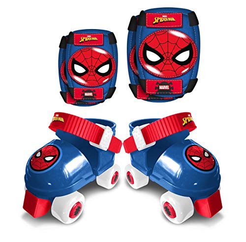 Stamp Set : Rollers, E/K Pads, Spiderman Size 23-27, Boys, Azul, 23-24