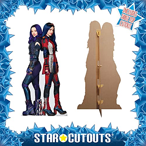 Star Cutouts Ltd-SC1564 Cardboard Cutout Gift for Fans, Friends & Family SC1564 Mal and Evie Descendants-Recorte de cartón para aficionados, amigos y familia, color multicolor