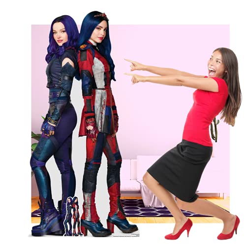 Star Cutouts Ltd-SC1564 Cardboard Cutout Gift for Fans, Friends & Family SC1564 Mal and Evie Descendants-Recorte de cartón para aficionados, amigos y familia, color multicolor