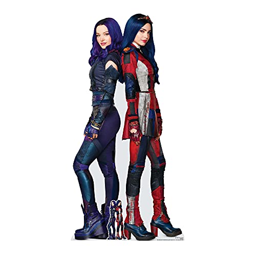 Star Cutouts Ltd-SC1564 Cardboard Cutout Gift for Fans, Friends & Family SC1564 Mal and Evie Descendants-Recorte de cartón para aficionados, amigos y familia, color multicolor