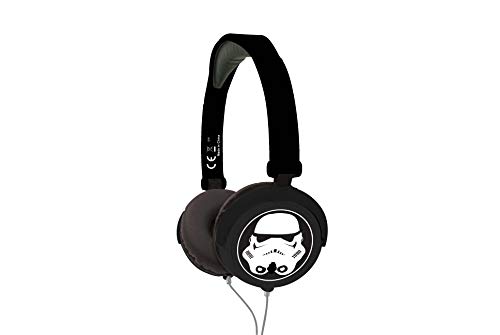 Star Wars HP015SW Auriculares Estéreo, Diadema Ajustable Y Plegable, Casco Audio (Lexibook, color negro, 20,4 x 16,8 x 73 cm