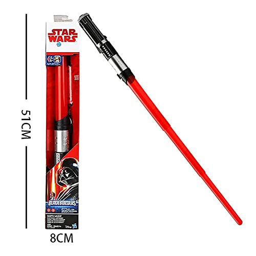 Star Wars LED Sable de Luz, Force Awakens Espada Láser Retráctil Juguete para Niño Espada de Luz con Sonido Interactivo, Sable de Luz Rojo Electrónico Juguete Regalo Red