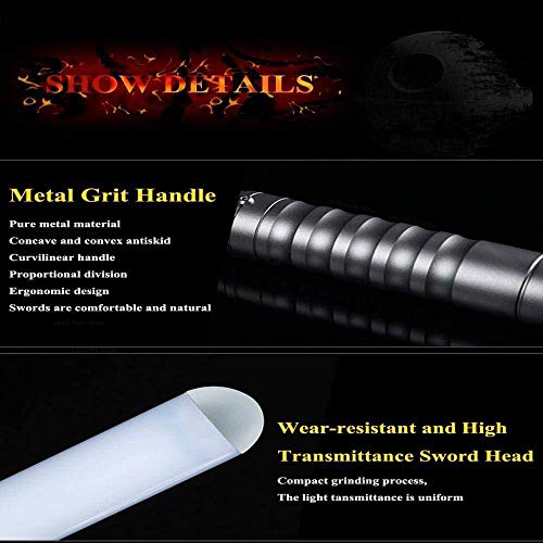 Star Wars Lightsable Heavy Dueling Metal Handle Force FX Lightsable LED USB recargable Sables para adultos y niños RGB SilverHandle