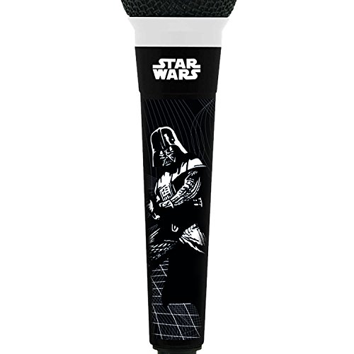 Star Wars MIC100SW Micrófono dínámico con Conector 3,5 mm y Adaptador de 6,3 mm, Ideal para Karaoke (Lexibook, color negro