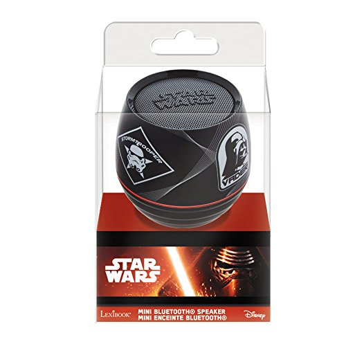 Star Wars - Mini Altavoz, Bluetooth, 3W, Color Negro Y Rojo (Lexibook BT015SW)