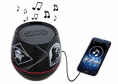 Star Wars - Mini Altavoz, Bluetooth, 3W, Color Negro Y Rojo (Lexibook BT015SW)