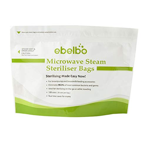 STOBOK 5 Piezas Bolsas Esterilizadoras de Microondas Bolsas de Vapor de Microondas Biberón Bolsa de Vapor Chupete Bolsa de Calentamiento de Microondas Suministros de Bebé Bolsa de