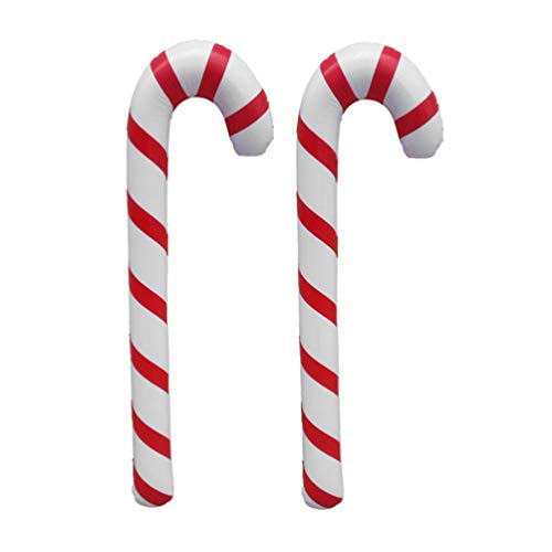 STOBOK Hinchable Candy Canes - Globos navideños para fiestas navideñas - 87 cm - 3 unidades