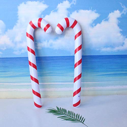 STOBOK Hinchable Candy Canes - Globos navideños para fiestas navideñas - 87 cm - 3 unidades