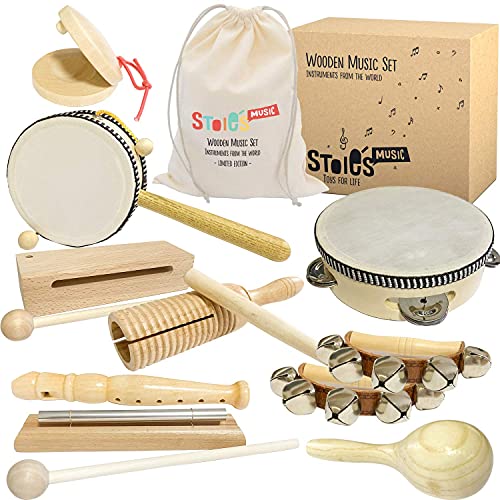 Stoie's Conjunto de instrumentos musicales para niños pequeños y preescolares juguete