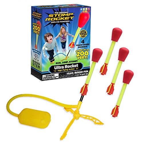 Stomp Rocket- Ultra Cohete pequeño, Color Rosso, 4 Rockets (20008)