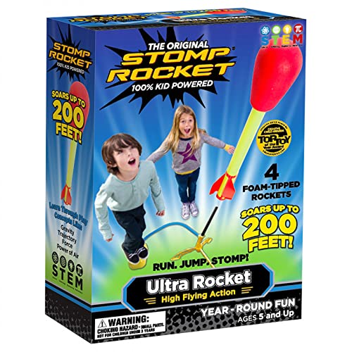 Stomp Rocket- Ultra Cohete pequeño, Color Rosso, 4 Rockets (20008)