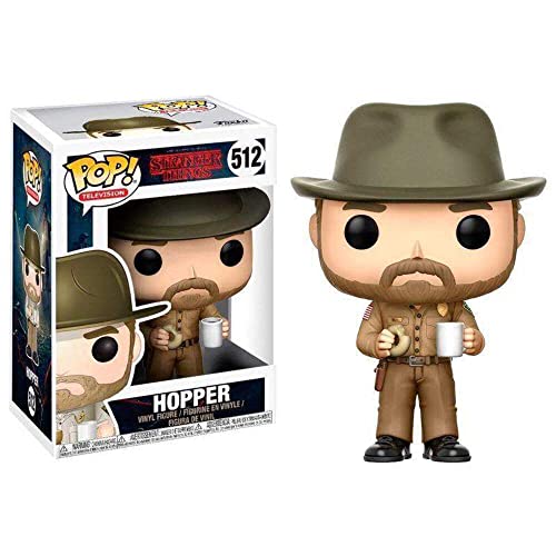 Stranger Things-Funko POP Hopper with Donut Figura de vinilo, multicolor 14425 , color/modelo surtido