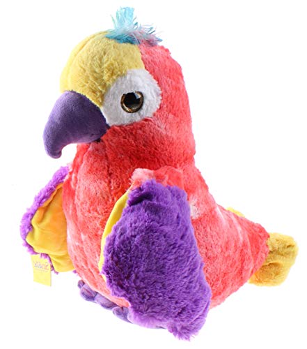 Sunkid Papagei Big EyeJunior - Peluche (43 cm), color rosa, morado y amarillo