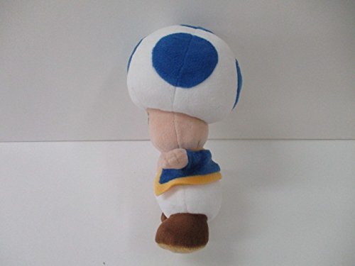 Super Mario All Star Collection Blue Toad, 8-Inch Plush