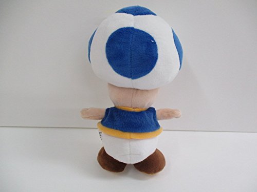 Super Mario All Star Collection Blue Toad, 8-Inch Plush