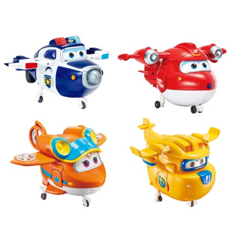 Super Wings Caja Transforming x4 Figuras 12 cm – Robots Transformables del Dibujo Animado Temporada 5 – Juguete Infantil 3 años + EU750204A Multicolor