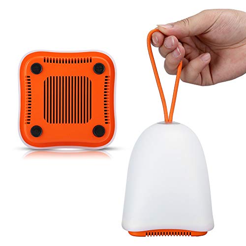 Surebuy Altavoz inalámbrico Cubierta de plástico Altavoz con luz Compatible con reproducción de Tarjeta de Memoria, Llamada Manos Libres(Naranja, Tipo de Torre Inclinada de Pisa)