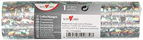 Susy tarjeta 11144763 - serpentinas, la holografía, recubierto por una cara con papel de aluminio, color ordenadas, 1 rollo , color/modelo surtido