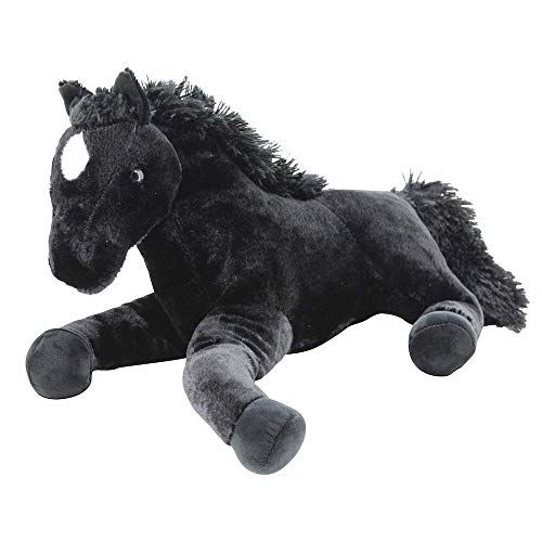 Sweety Toys 5185 XXL Peluche cheval poulain, Noir poulain kuschelweich peluche cheval