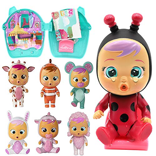 SXCYU DIY Toy Cryings Doll Regalos para niños 13cm Llorando Baby Surprise Doll Boy Girl Color Music Ball Blind Box Lols Will Tears Dolls, 1 Piezas al Azar