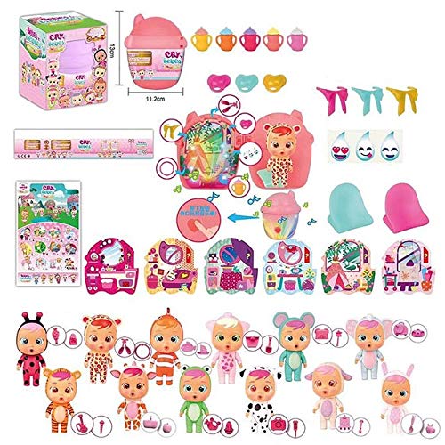 SXCYU DIY Toy Cryings Doll Regalos para niños 13cm Llorando Baby Surprise Doll Boy Girl Color Music Ball Blind Box Lols Will Tears Dolls, 1 Piezas al Azar