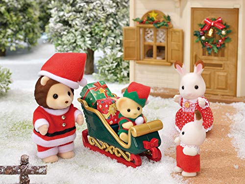 Sylvanian Families 5568 - Kit de casa de muñecas con Trineo Invernal de Lionel, Multicolor