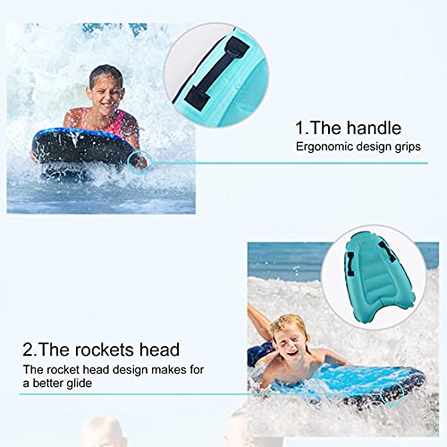 Tablas De Surf Inflables para La Playa, Tablas De Surf De Bodyboard Plegables Portátiles con Asas, Balsa De Carreras para Niños, Diversión En El Agua De Verano, Piscina, Juguetes Flotantes