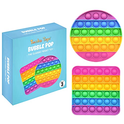 Tanku Toys® Juguete Inquieto, Push Pop Bubble Fidget Toy Juguete Sensorial para Adultos y Niños | Autismo Necesidades Especiales Aliviador del Antiestrés