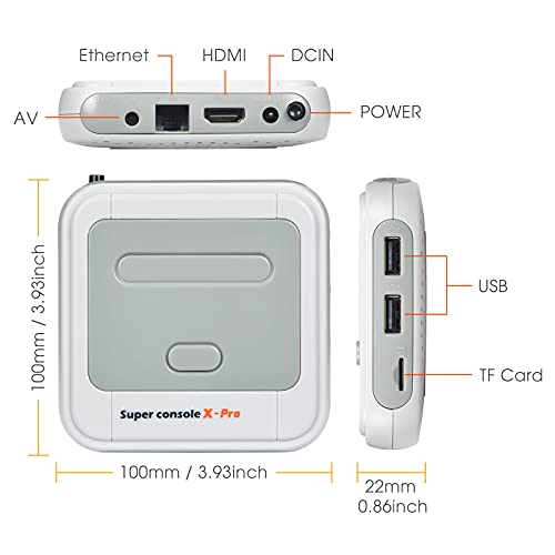 TAPDRA 256G Opcional Super Console X Pro Games hasta 50,000+ Consola de Juegos Retro Controladores inalámbricos Game Station Kit