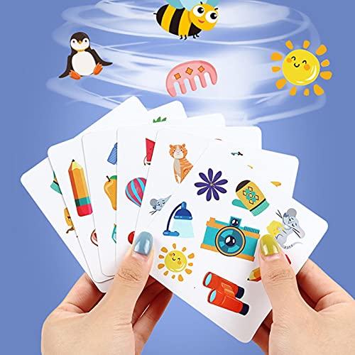 Tarjeta Interactiva De Doble Toque Loco, Juego Entre Padres E Hijos, 54 Cartas, Rompecabezas, Cognición, Patrones De Dibujos Animados, Juego De Mesa De Cartas Incluido, Campana De Respuesta