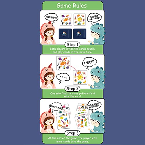 Tarjeta Interactiva De Doble Toque Loco, Juego Entre Padres E Hijos, 54 Cartas, Rompecabezas, Cognición, Patrones De Dibujos Animados, Juego De Mesa De Cartas Incluido, Campana De Respuesta