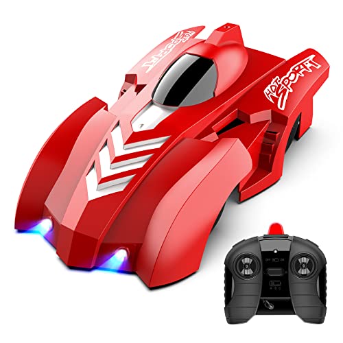 tech rc Mini Coche de Control Remoto, Coche Teledirigido con Modo de Pared/ Suelo, Rotación de 360°, Coche RC Multifuncional Adecuado para Vidrio, Pared, Techo y Suelo, Buen Regalo para Niños