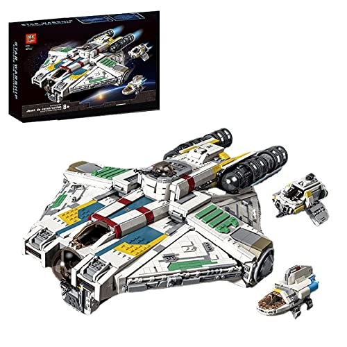 Technik Space Frigate Model, 4577 Piezas Grande UCS Super Star Frigate Millennium Falcon MOC Abrazadera Bloques Construcción Juego Construcción Compatible con Lego