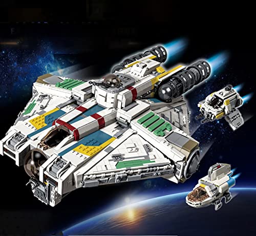 Technik Space Frigate Model, 4577 Piezas Grande UCS Super Star Frigate Millennium Falcon MOC Abrazadera Bloques Construcción Juego Construcción Compatible con Lego