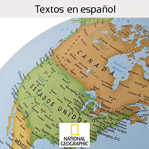 TECNODIDATTICA Globo Terráqueo NATGEO 30 | Cartografía Política oficialNational Geographic Beginners | Giratorio | Texto en Español | Diámetro de 30 cm, Color (0330BENKSP0NT066)