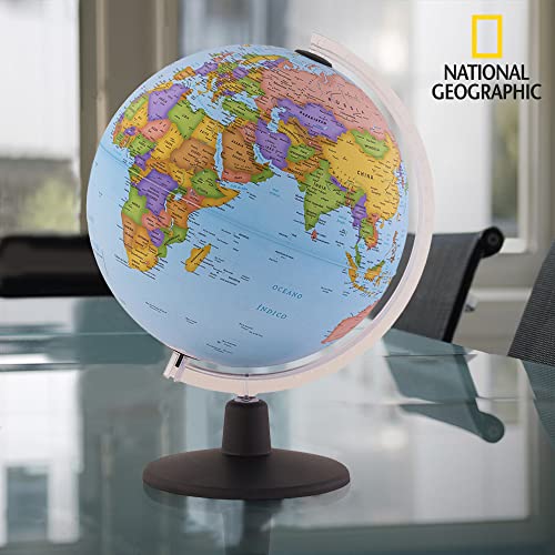 TECNODIDATTICA Globo Terráqueo NATGEO 30 | Cartografía Política oficialNational Geographic Beginners | Giratorio | Texto en Español | Diámetro de 30 cm, Color (0330BENKSP0NT066)