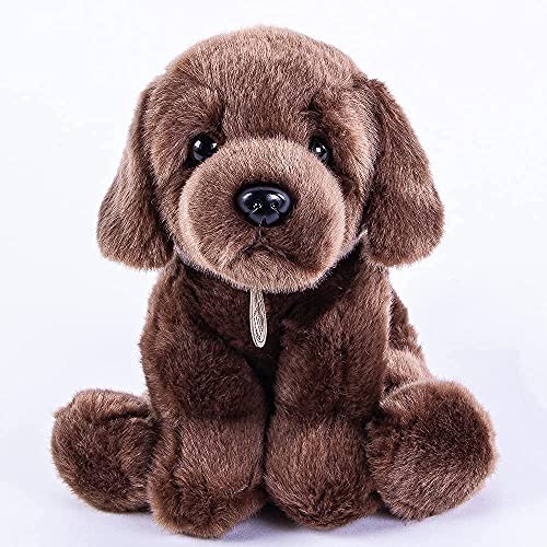 Teddys Rothenburg Labrador - Peluche de perro sentado (30 cm), color marrón chocolate