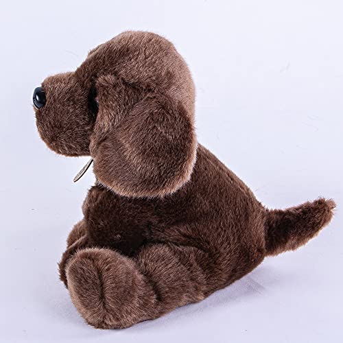 Teddys Rothenburg Labrador - Peluche de perro sentado (30 cm), color marrón chocolate