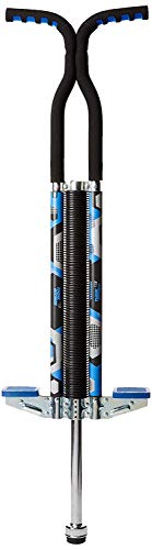 Think Gizmos Palo Saltador Pogo para Jinetes 80lbs A 160lbs - Saltador Pogo King Palo para Niños Y Niñas (y Adultos Ligeros) - Calidad De Construcción Sólida (Azul y Negro)