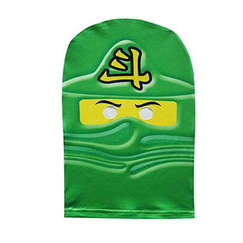 Thombase Disfraz de guerrero ninja para niños y niñas cosplay y disfraces de fiesta con arma, verde, 120 cm