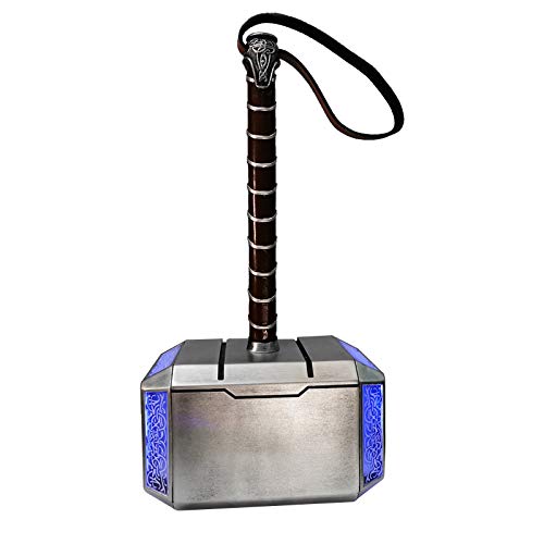 Thor's Mjolnir Cosplay Hammer Real Props Réplicas 1: 1 Thor Hammer Con Base De Pie Coleccionable Replica Cosplay Disfraz Prop Juguete C