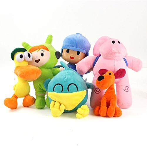 tianluo Peluches 6 Unids/Lote 12-26 Cm Pocoyo De Felpa Pocoyo Elly Pato Loula Muñeca Pocoyo Perro Pato Elefante Suave Relleno Animal Muñeca Juguete Fiesta Suministros