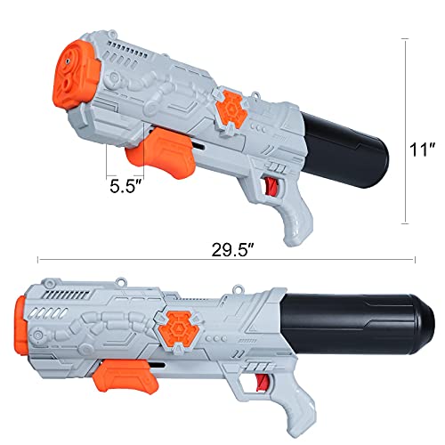 TINLEON Pistola de Agua 2800CC Soaker: Water Blaster Super Squirt 2800CC Regalos de Alta Capacidad hasta 36 pies de Largo Alcance de Disparo para los niños Adultos niños niñas