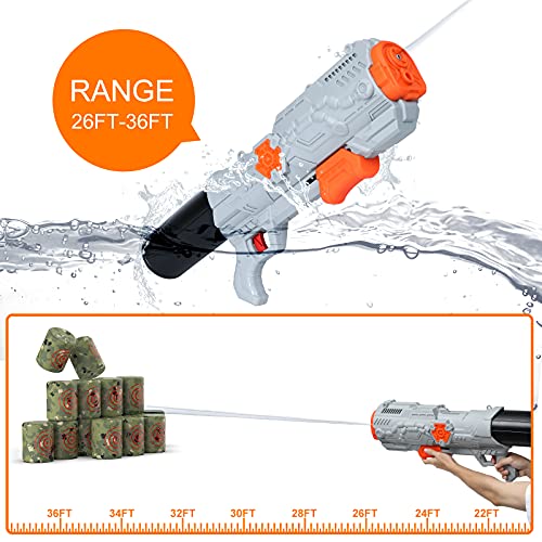 TINLEON Pistola de Agua 2800CC Soaker: Water Blaster Super Squirt 2800CC Regalos de Alta Capacidad hasta 36 pies de Largo Alcance de Disparo para los niños Adultos niños niñas