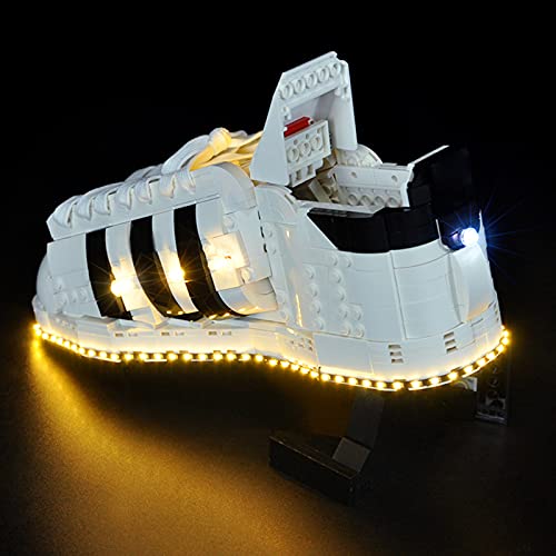 TIOL Juego de luces LED para zapatillas deportivas Lego Adidas Originals Superstar, compatibles con Lego 10282, sin set Lego