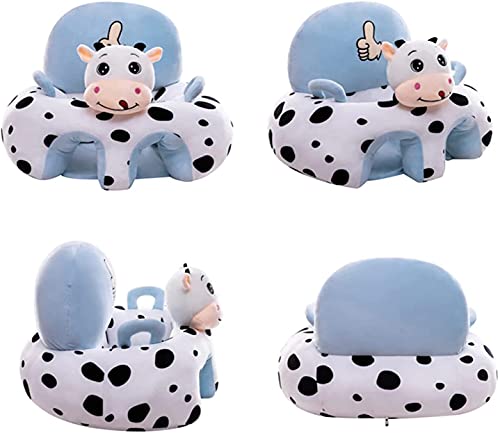 Tiowo niños Silla de Felpa bebé Sentado Apoyo sofá Juguetes de Peluche muñeca de Peluche niños en Lectura sofá Silla cojín niños Muebles (Cow)