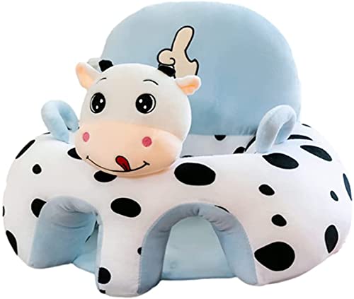 Tiowo niños Silla de Felpa bebé Sentado Apoyo sofá Juguetes de Peluche muñeca de Peluche niños en Lectura sofá Silla cojín niños Muebles (Cow)