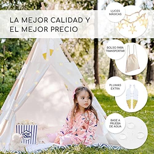 Tipi Infantil - Tienda campaña infantil - tipi infantil grande - tienda tipi infantil con colchoneta - Tipi indio para niños - tienda de campaña infantil - tiendas infantiles para niños